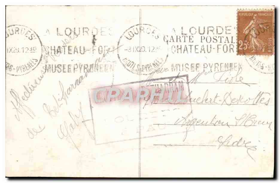 CPA Les Pyrenees Grottes De Betharram Chalet Des Grottes L'Entree — Rückseite