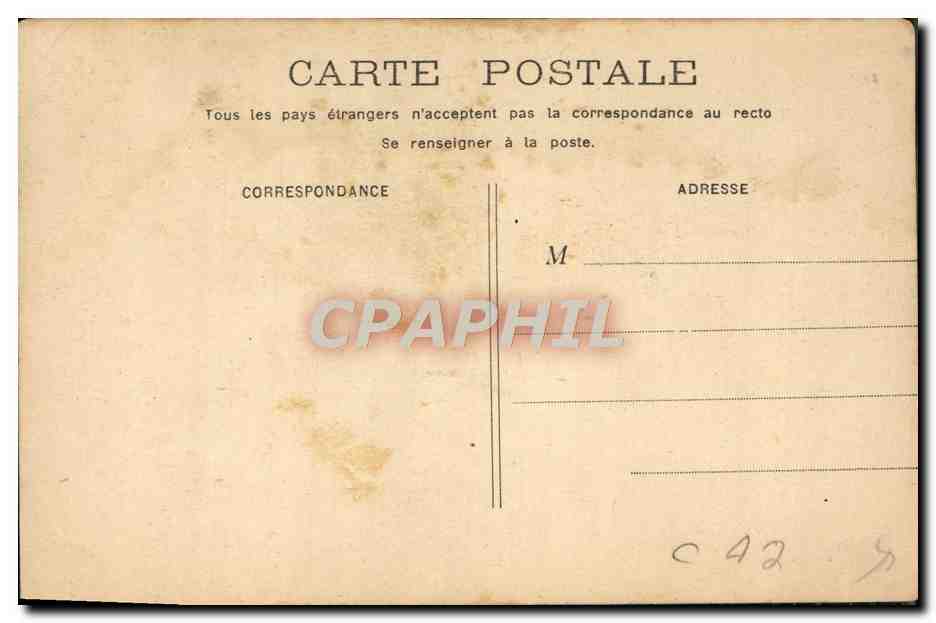 CPA Bordeaux Palais De Justice — Verso