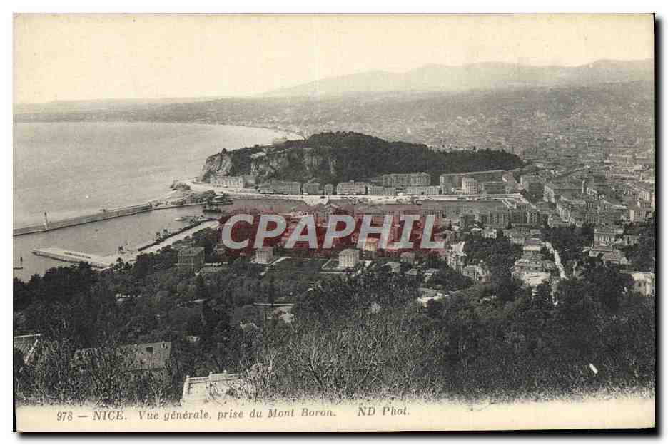 CPA Nice Vue Generale Prise Du Mont Boron