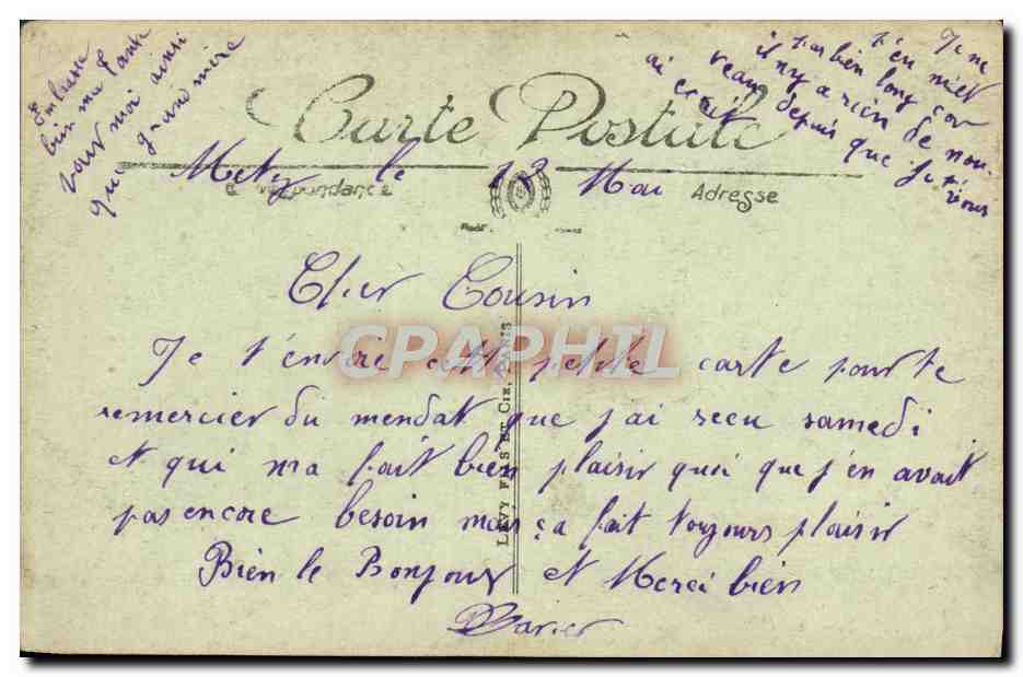 Metz — La Porte Serpenoise — LL. n°62 — Verso