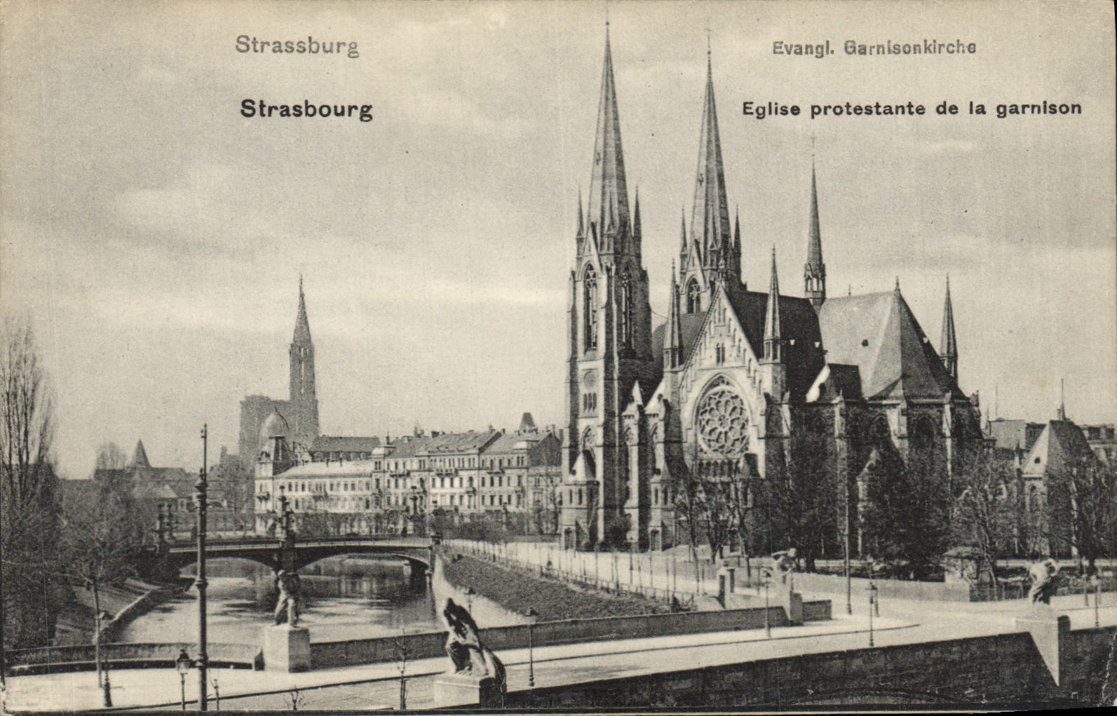 CPA Strasbourg Eglise Protestante De la Garnison