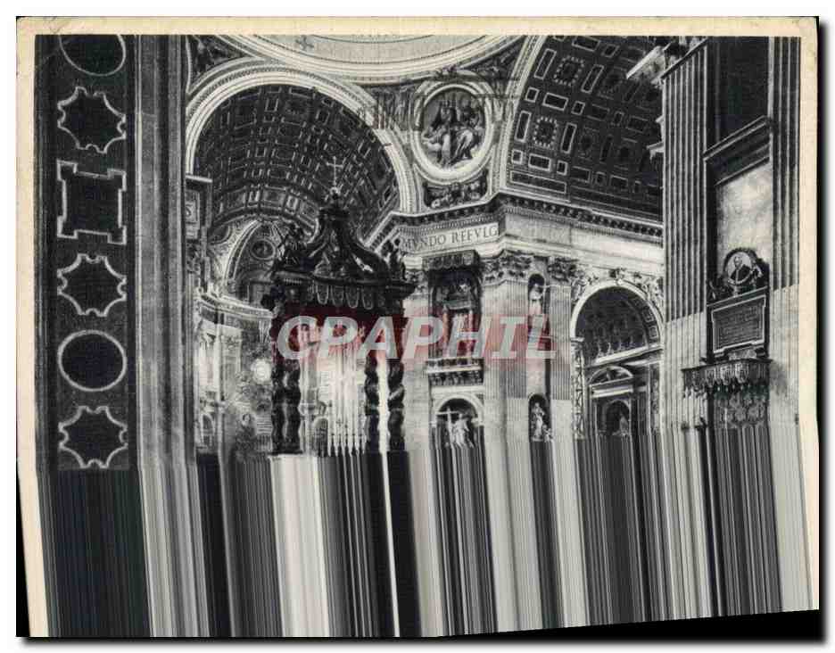 CPA Roma Interno S Pietro Altare Della Confessione