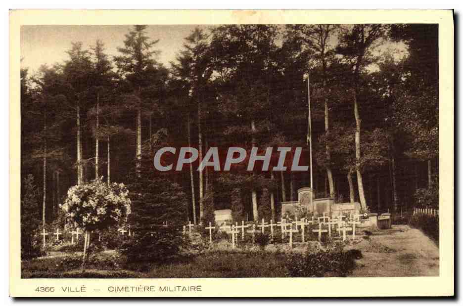 CPA Ville Cimetiere Militaire Militaria
