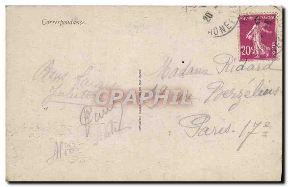 CPA Tournus Eglise St Philibert D'Apres Sagot — Rückseite