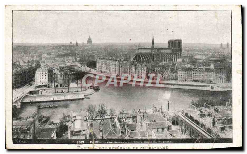 CPA Paris Vue Generale De Notre Dame