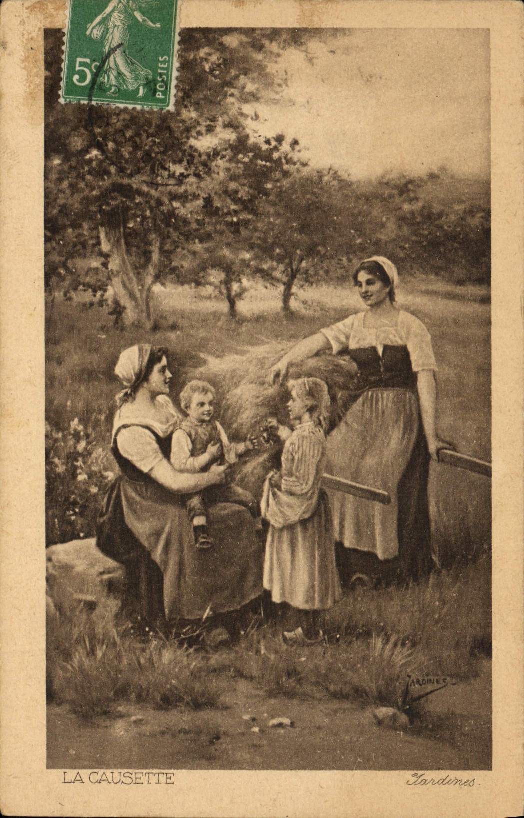 CPA La Causette Femmes Enfants