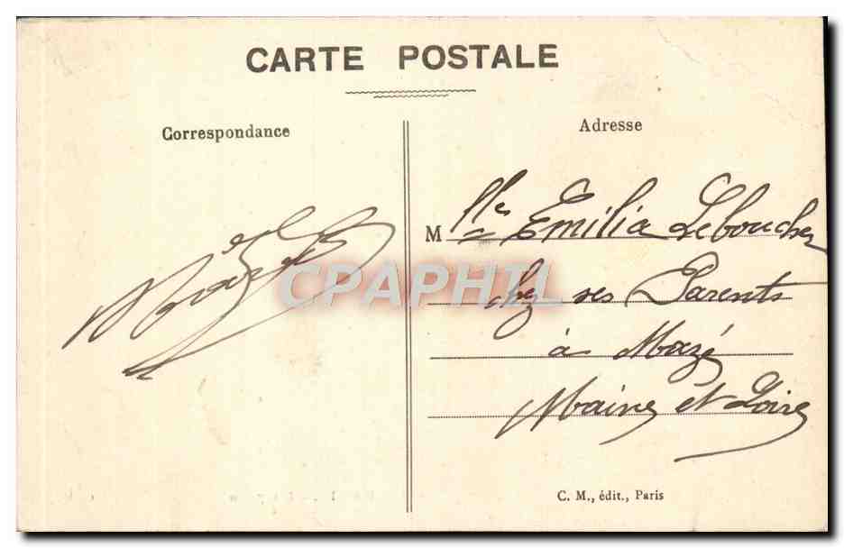 CPA Paris L'Opera — Rückseite