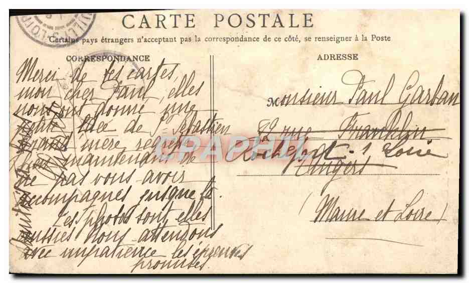CPA Pouilly Sur Loire L'Eglise Le Clocher — Back