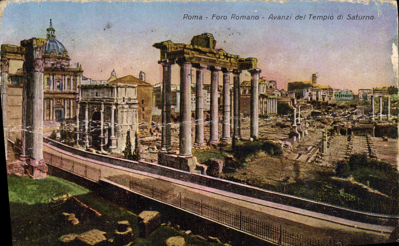 CPA Roma Foro Romano Avanzi Del Tempio Di Saturno