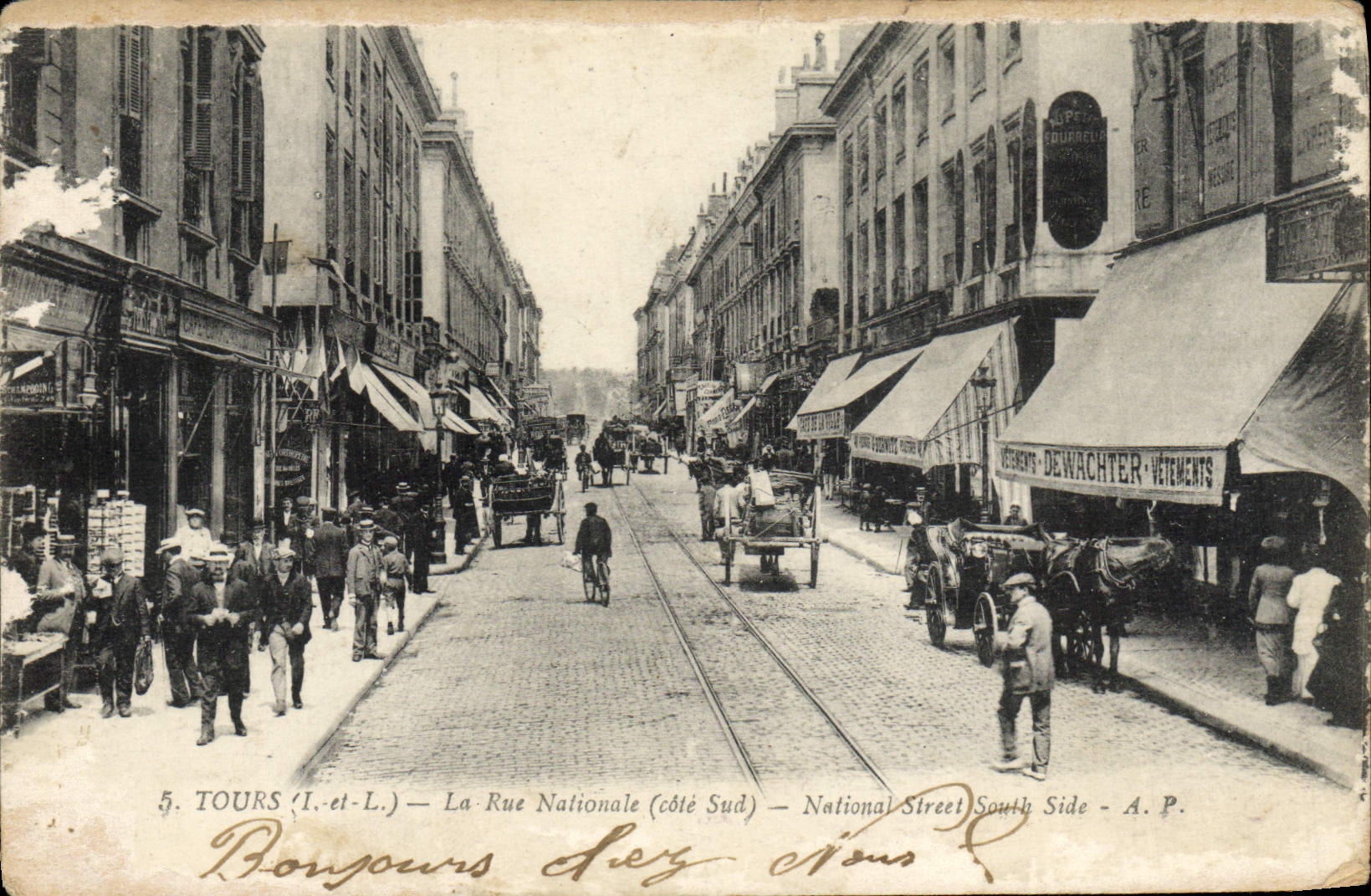 CPA Tours La Rue Nationale