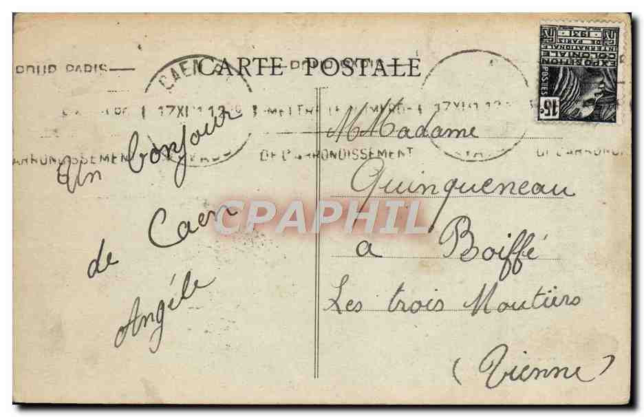 CPA Caen La Maladrerie Maison Centrale De Caen — Verso