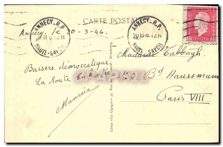 Annecy — Vue Générale — Cartes & La Gigue — Reverso
