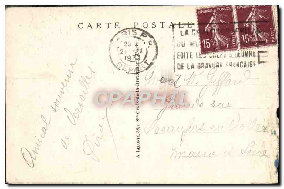 CPA Versailles La Voiture Du Sacre De Charles X — Verso