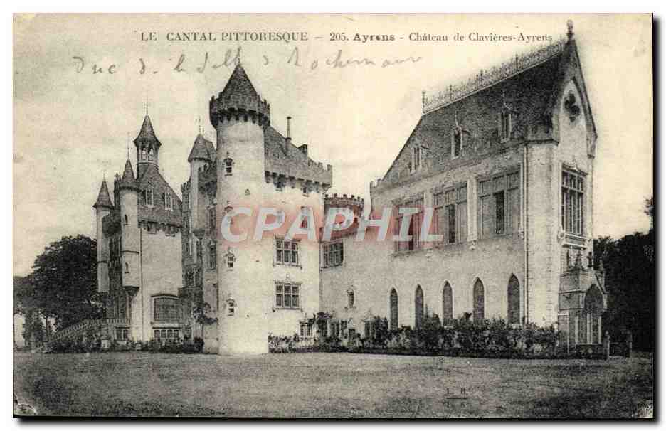 CPA Le Cantal Pittoresque Ayrons Chateau De Clavieres Ayrens