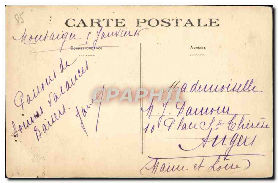 CPA Montaigu Le Calvaire Saint Nicolas — Back