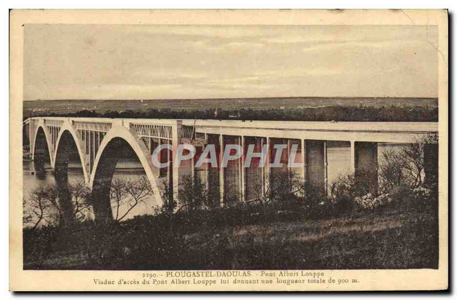 CPA Plougastel Daoulas Pont Albert Louppe Viaduc d'acces du Pont Albert Louppe