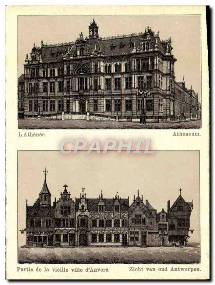 L'Athénée — Atheneum — Partie de la vieille ville d'Anvers — Zicht van oud Antwerpen
