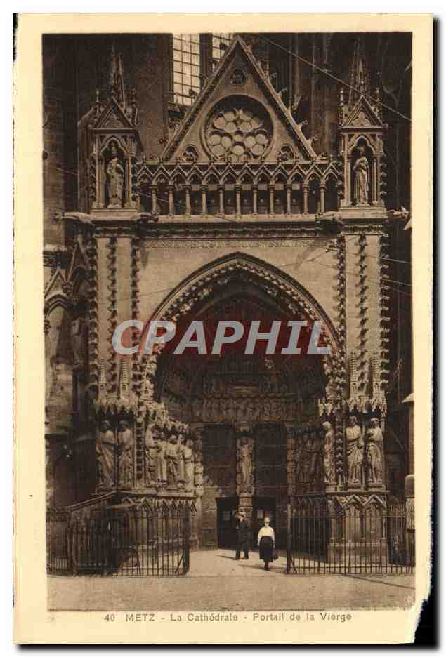 Metz - La Cathédrale - Portail de la Vierge — Édition Ch. Fäder, Metz-Nord, n°40