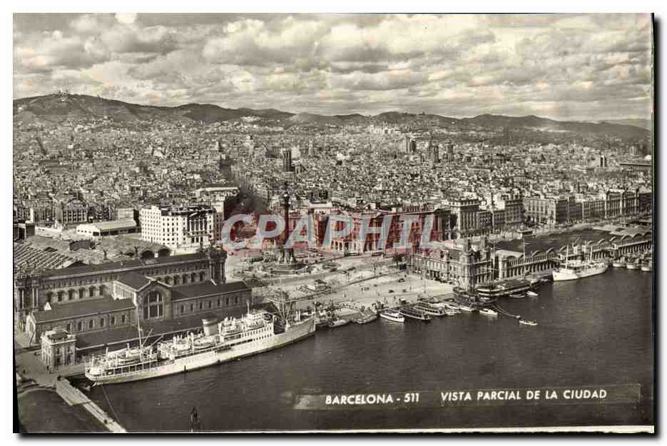 Barcelone - Vue partielle de la ville — série 511 — Taller A. ZERKOWITZ, Barcelone
