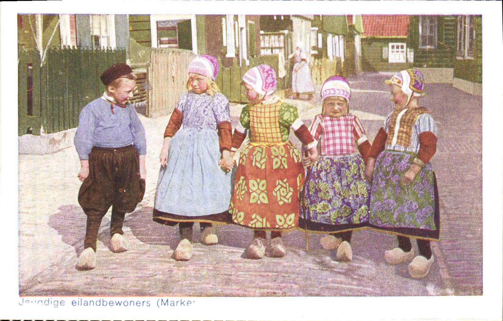 CPA Marken Jouadige Eilandbewoners Enfants Folklore