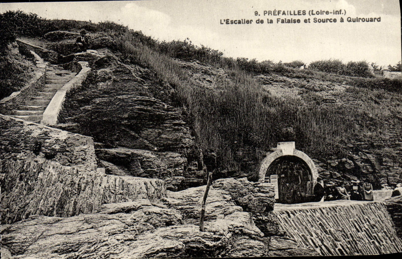 CPA Prefailles L'Escalier De La Falaise Et Source A Quirouard