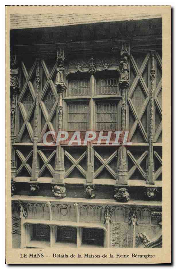 CPA Le Mans Details De La Maison De La Reine Berangere