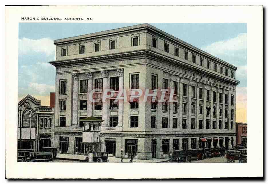 CPA Masonic Building Augusta Sand Bar Ferry bridge Franc Macon Franc Maconnerie