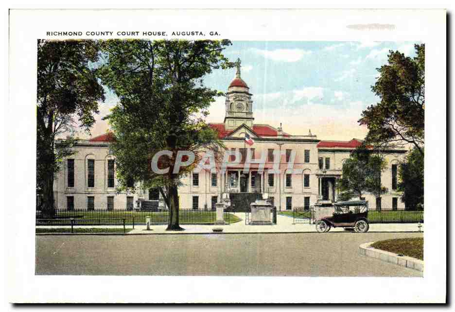 CPA Y M C A Augusta Ga Richmond County Court House — Back