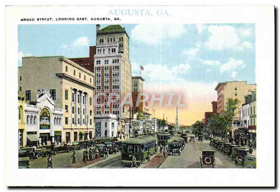 CPA Country Club Augusta Ga Broad Street Looking East  — Back