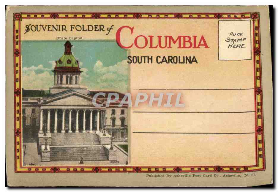 CPA Livret pour CPA Souvenir Folder Of State Capital Columbia South Carolina