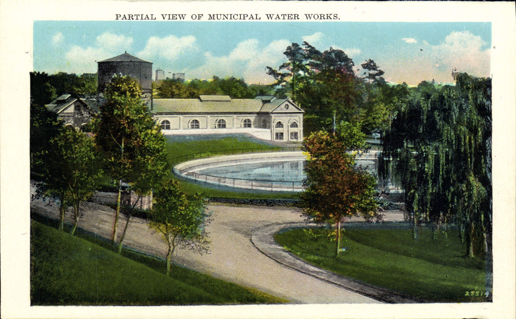 CPA Partial View Of Municipal Water Works Sunset on the lake Forest Lake Club