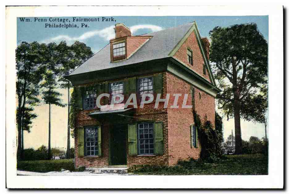 CPA Independence Hall Chestnut Street Between Philadelphia Pa wm Penn Cottage Fairmount Park  — Rückseite