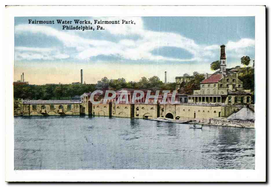CPA Wissahickon Creek Fairmount Park Philadelphia Pa Fairmount Water works Fairmount Park — Rückseite
