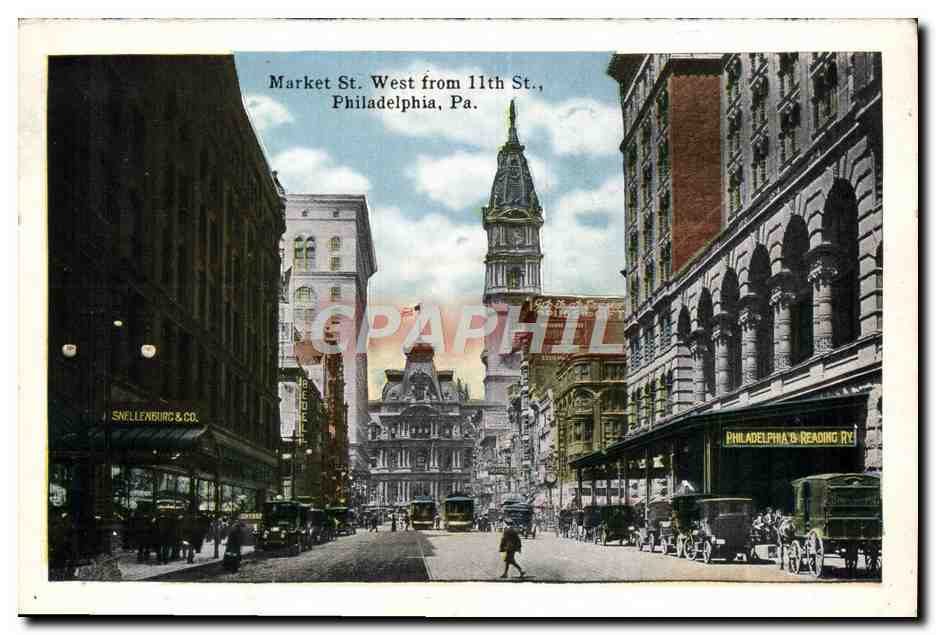 CPA Schuylkill River Front Philadelphia Pa Market St West  — Rückseite
