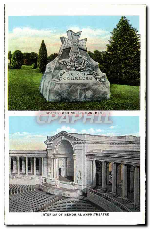 CPA Spanish War Nurses Nonument Interior Of Memorial Amphitheatre