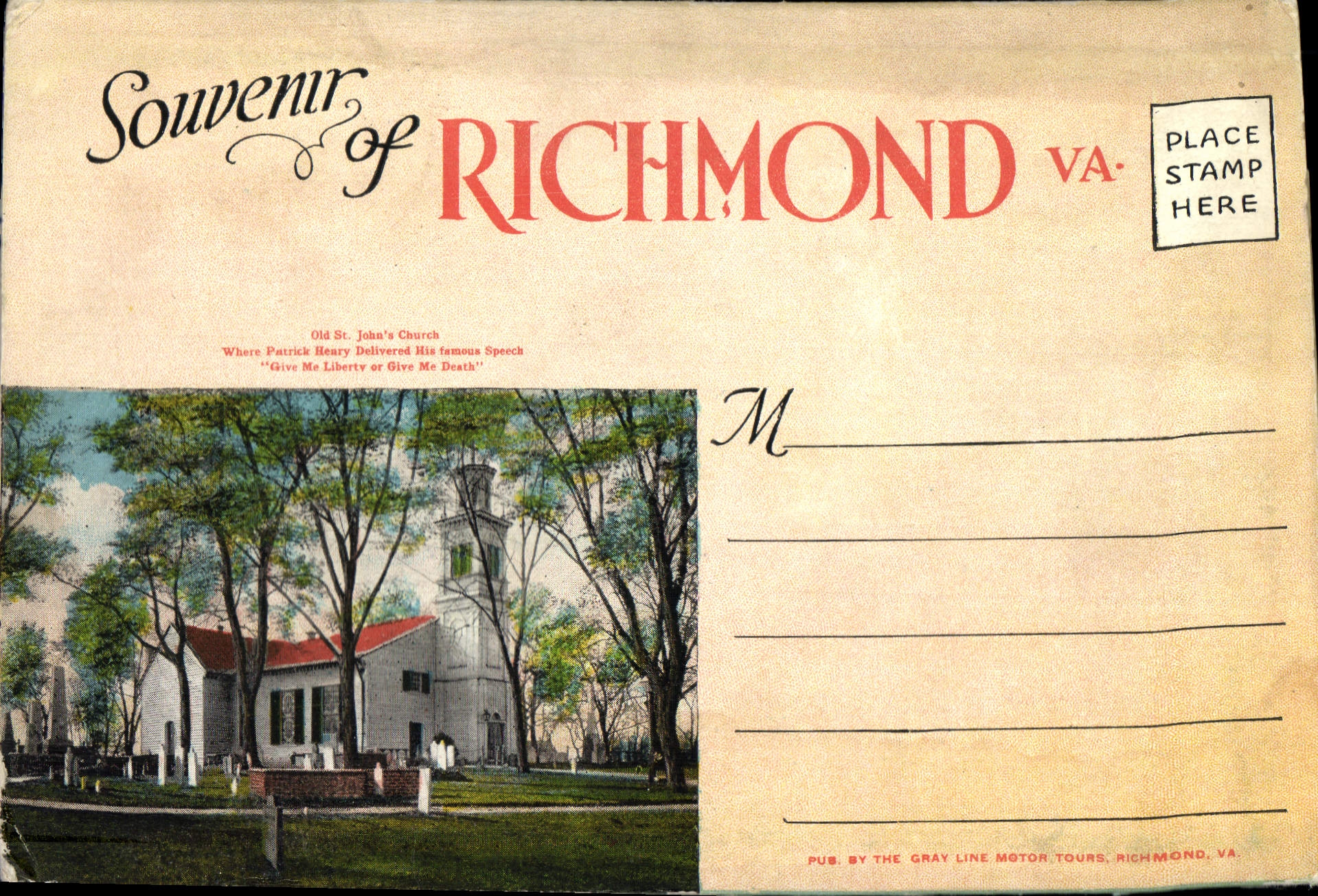 CPA Livret pour CPASouvenir Of Richmond Va