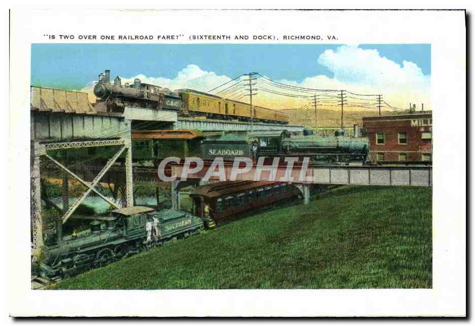 CPA Is Two Over One Railroad Fare Richmond Va Train White house of the Confederacy
