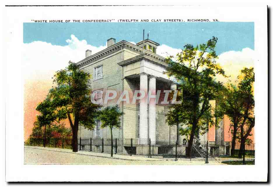 CPA Is Two Over One Railroad Fare Richmond Va Train White house of the Confederacy — Back
