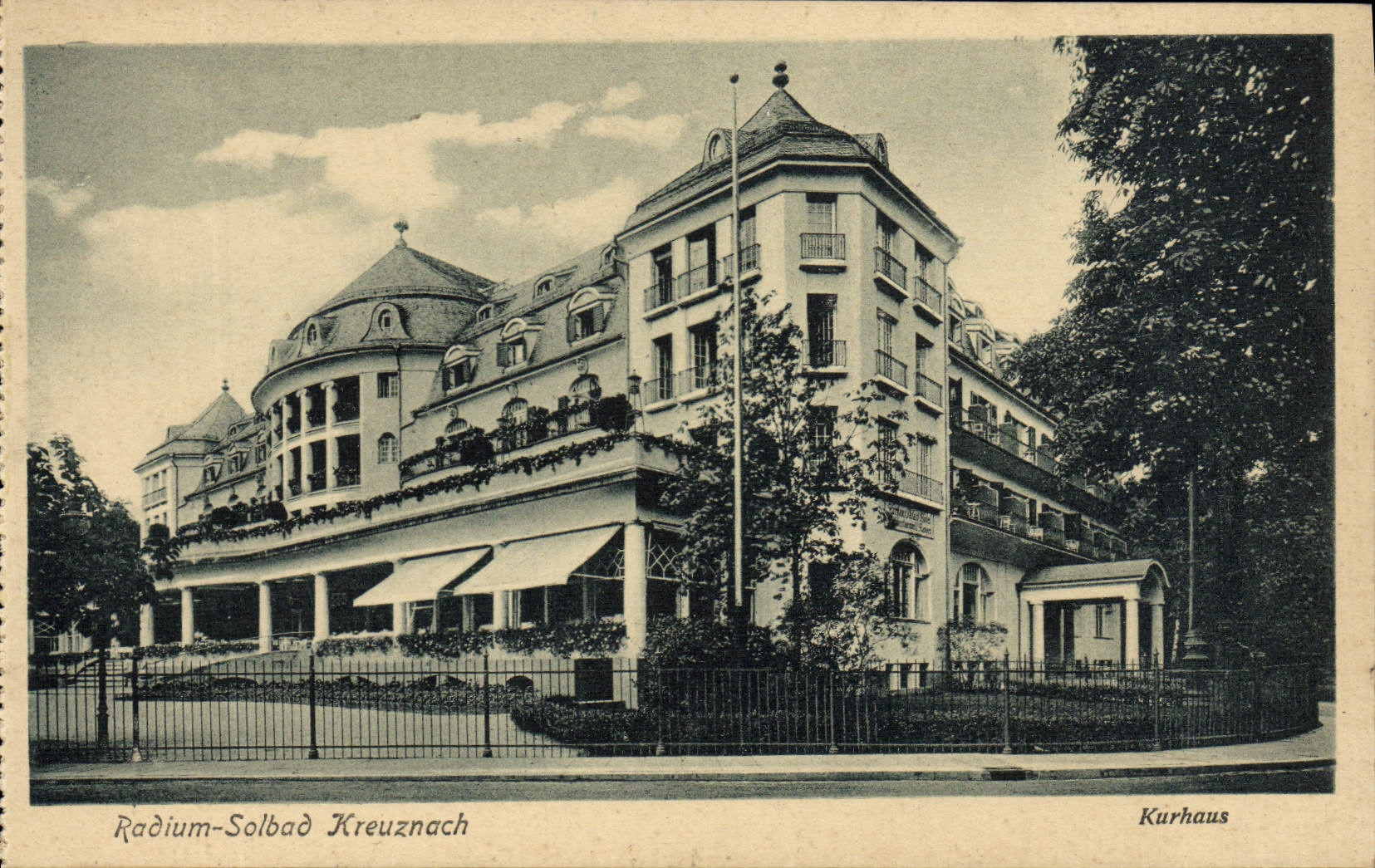 Radium-Solbad Kreuznach — Kurhaus — éditeur A. Wendling, Bad Kreuznach