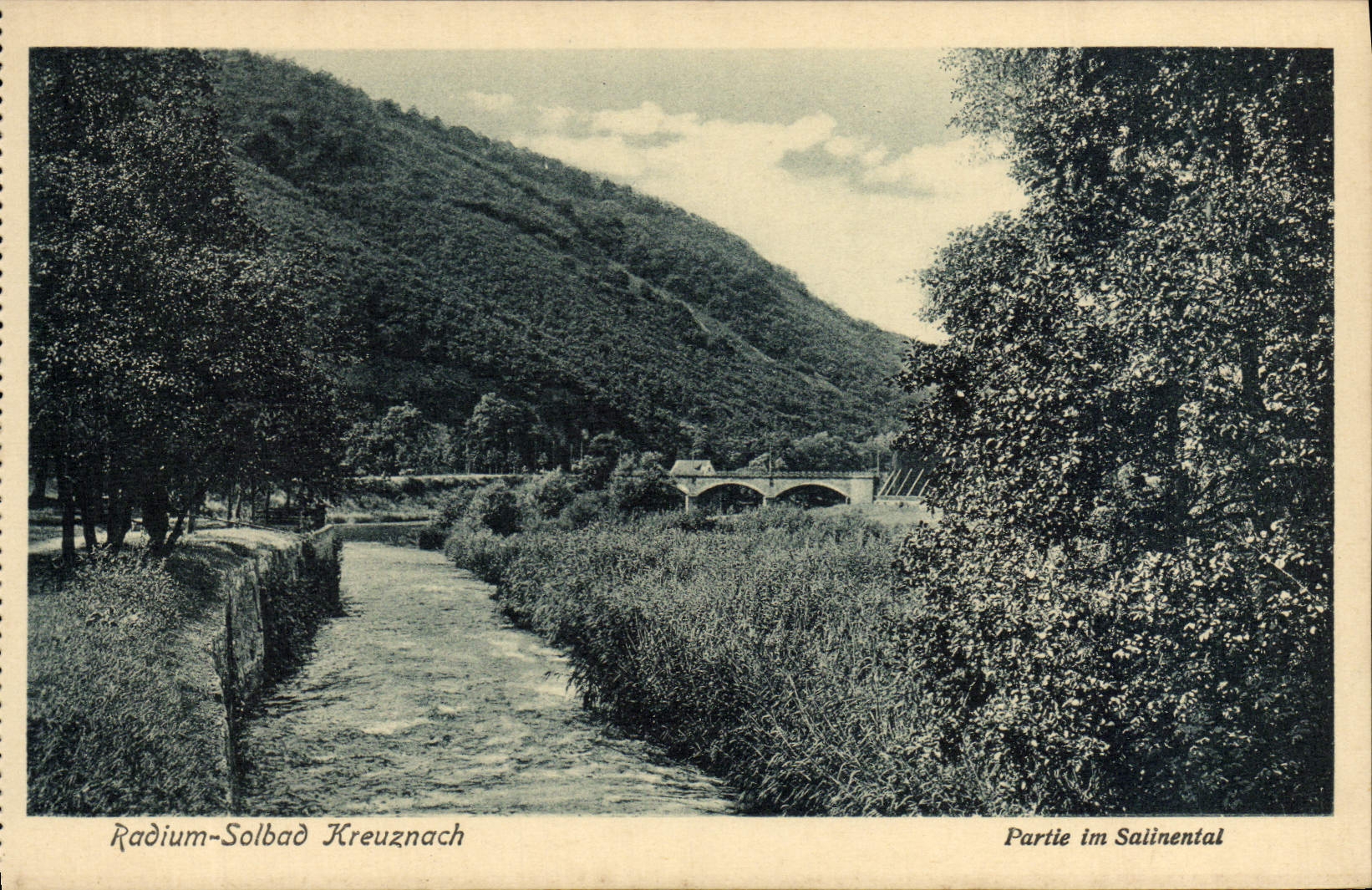 Radium-Solbad Kreuznach — Partie im Salinental — Verlag A. Wendlin, Bad Kreuznach