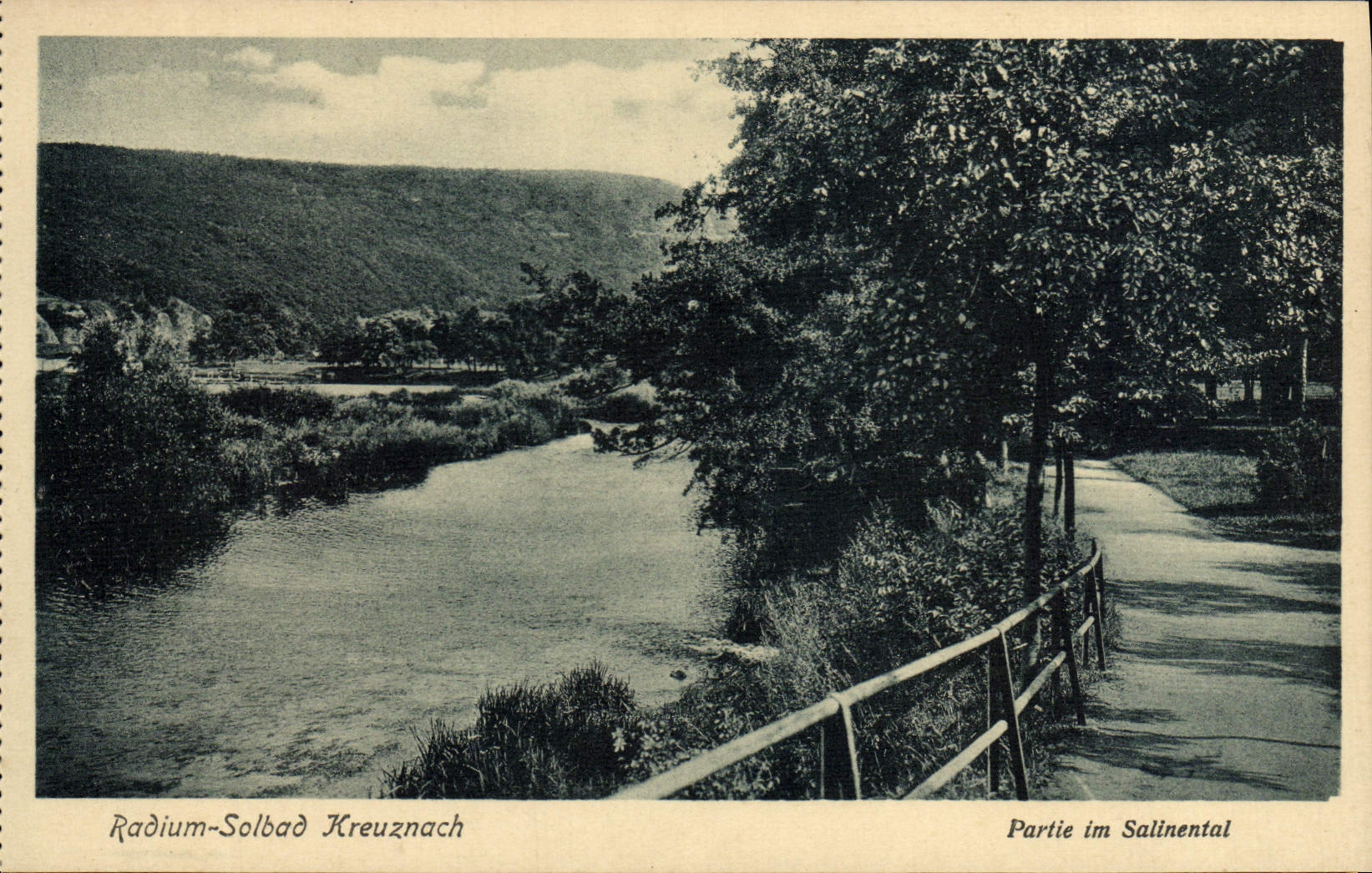 Radium-Solbad Kreuznach — Partie im Salinental — Verlag A. Wendling, Kreuznach