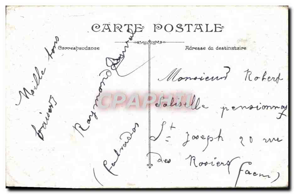 CPA Marseille Notre Dame de la Garde — Verso