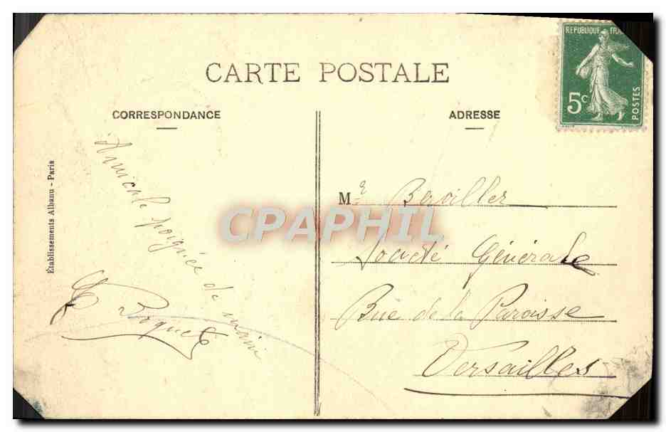 L'Huvergne pittoresque — Vue générale du Mont-Dore au XVIIe siècle — Éditeur E. A. (verso) — Verso