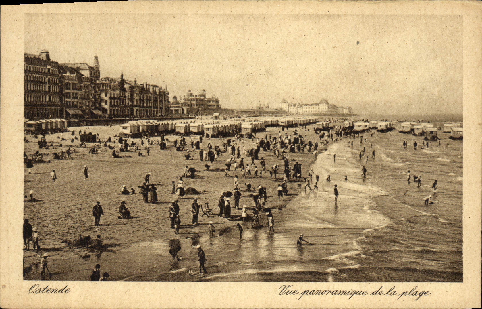 Ostende — Vue panoramique de la plage — éditeur inconnu, n° de série 7