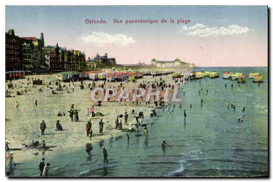 CPA Ostende Vue Panoramique de la Plage