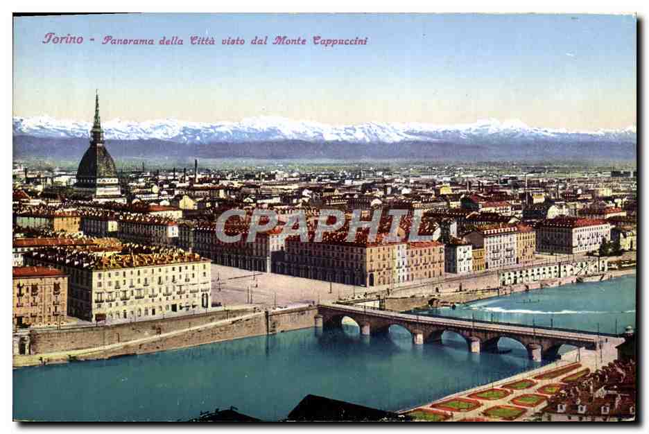 CPA Torino Panorama della Citta dal Monte Cappucini