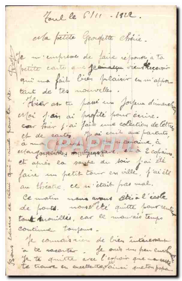 CPA Fantaisie Femme Soldat Militaria — Back