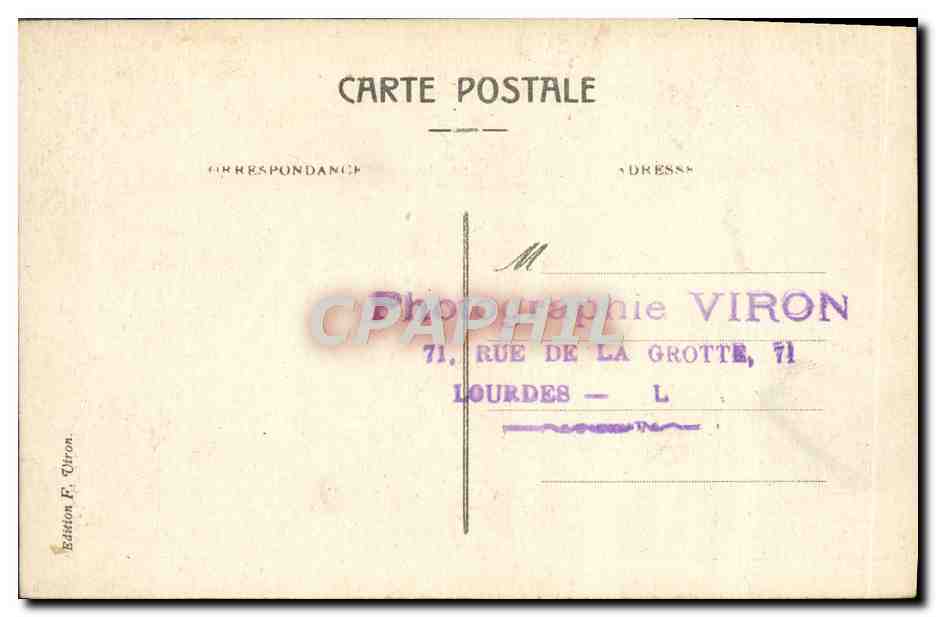 CPA Lourdes Grotte des Espelugues Le calvaire — Verso