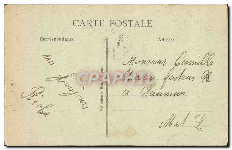 CPA Angers Le Jardin du Mall Le Bassin — Rückseite