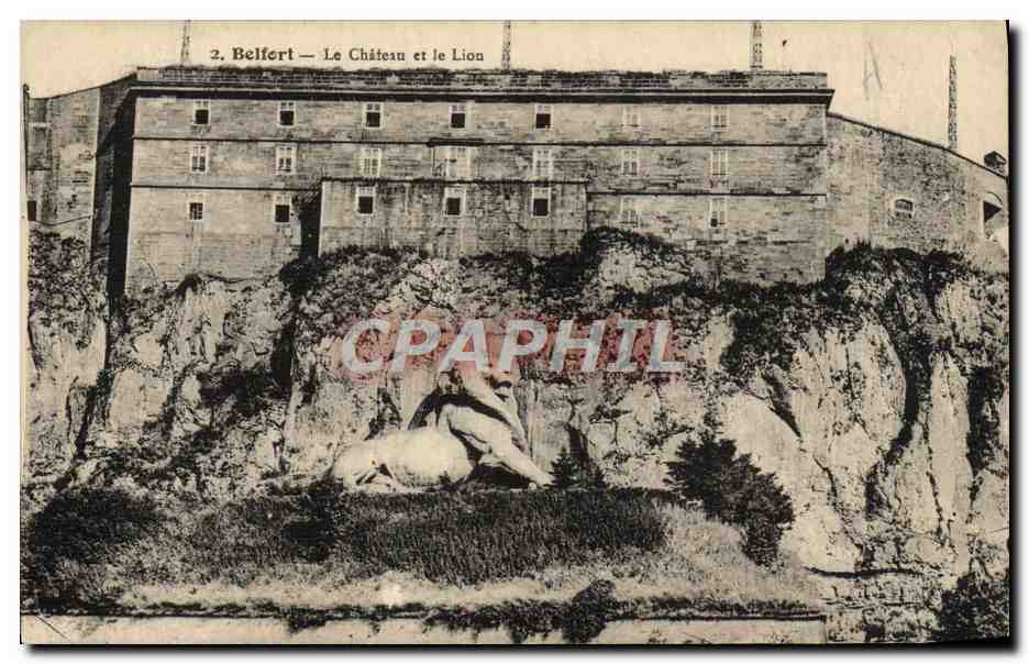 CPA Belfort Le Chateau et le Lion